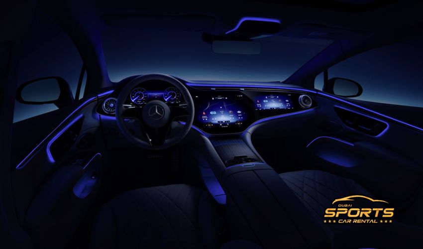 Ambient Lighting and Aesthetics of a sports car interior Mercedes